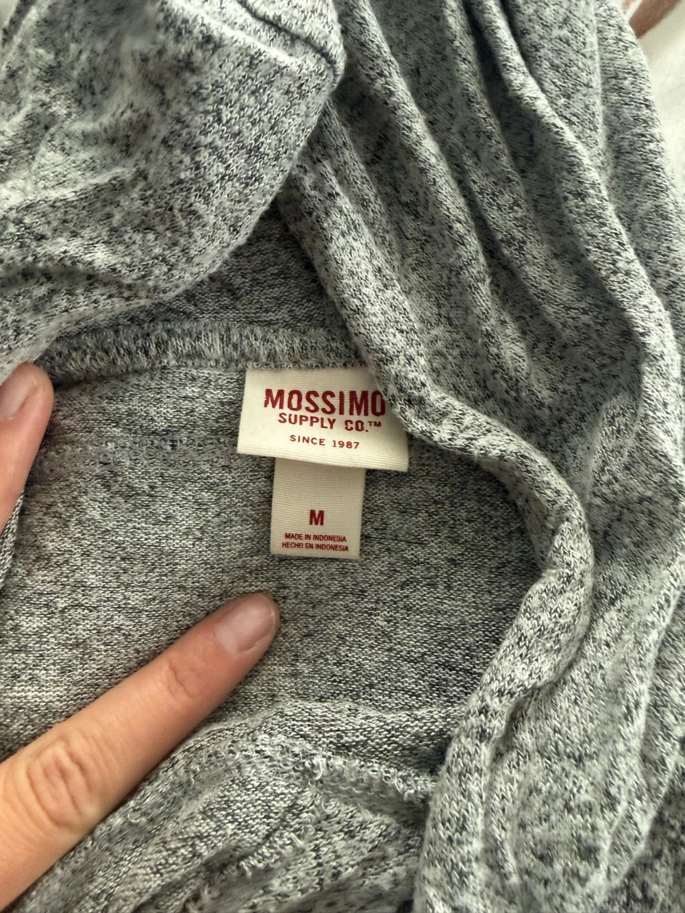 Mossimo Supply Co. Heather Gray Knit Pullover Hoodie